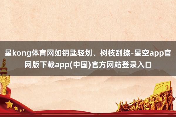 星kong体育网如钥匙轻划、树枝刮擦-星空app官网版下载app(中国)官方网站登录入口