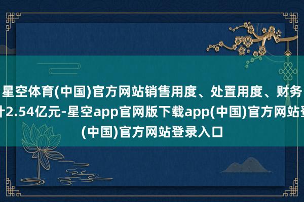 星空体育(中国)官方网站销售用度、处置用度、财务用度共计2.54亿元-星空app官网版下载app(中国)官方网站登录入口