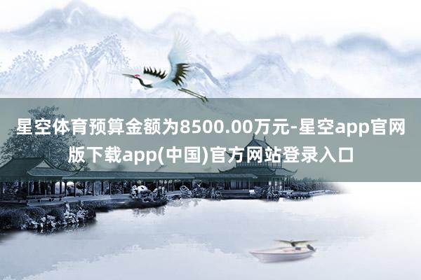 星空体育预算金额为8500.00万元-星空app官网版下载app(中国)官方网站登录入口
