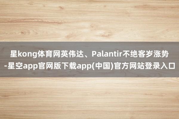 星kong体育网英伟达、Palantir不绝客岁涨势-星空app官网版下载app(中国)官方网站登录入口